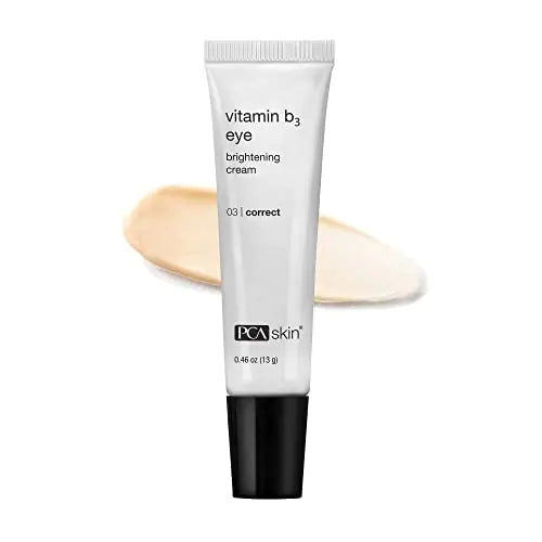 PCA SKIN Vitamin B3 Eye Brightening Cream Eye Brightener For Bright Eyes Dark Circles Wrinkles and Uneven Skin Tones Anti Aging Eye Cream Formulated with Niacinamide 1 oz Tube